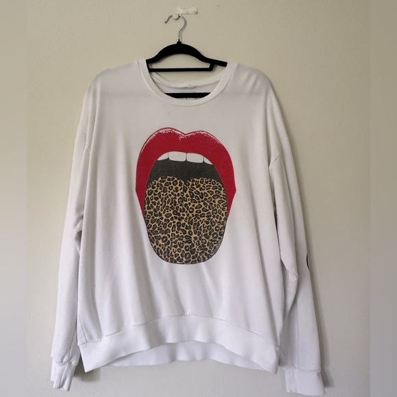 Babbs Boyfriend Sweater by Lauren Moshi WHITE SMALL - Picture 1 of 8